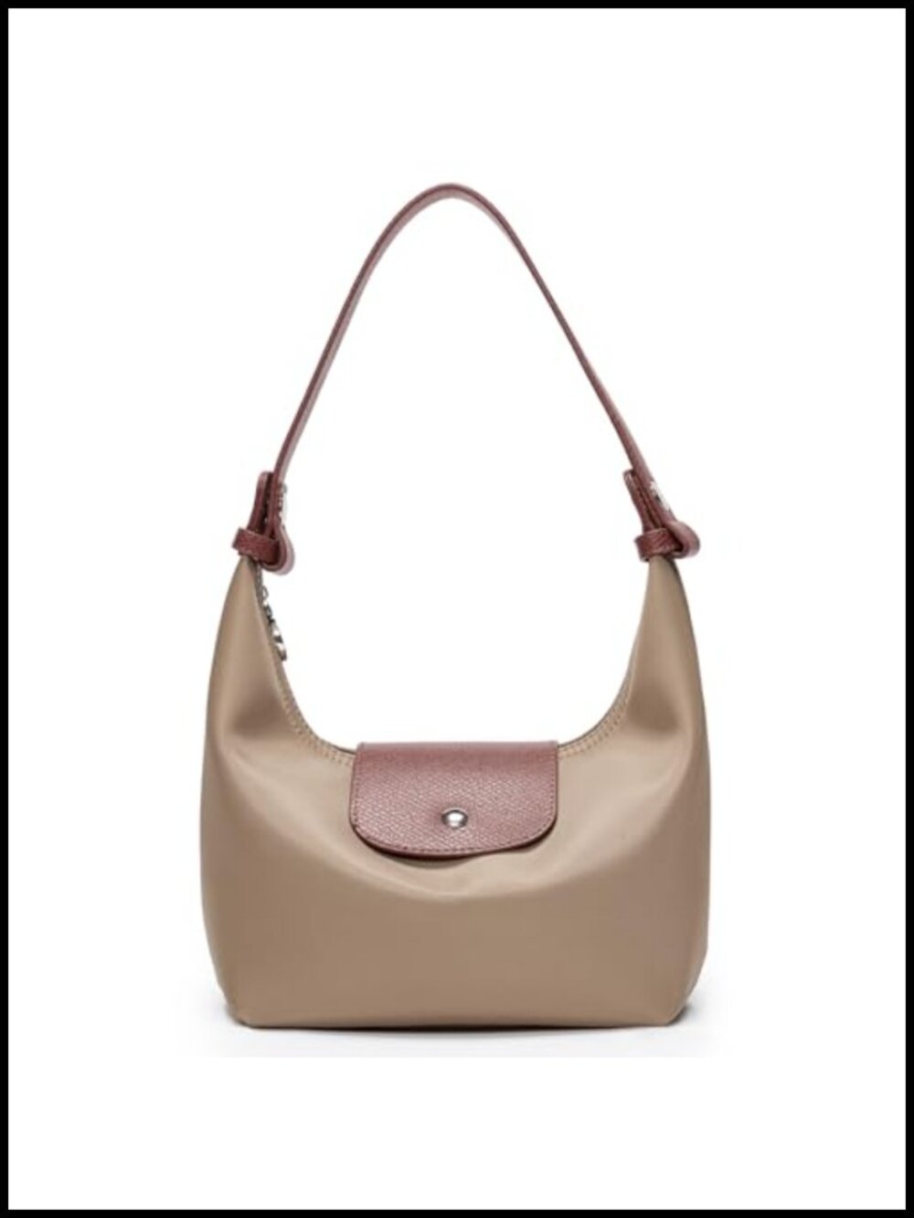 Mini Nylon Crossbody Bag Convertible Crescent Shoulder Purse 3-Way Carry